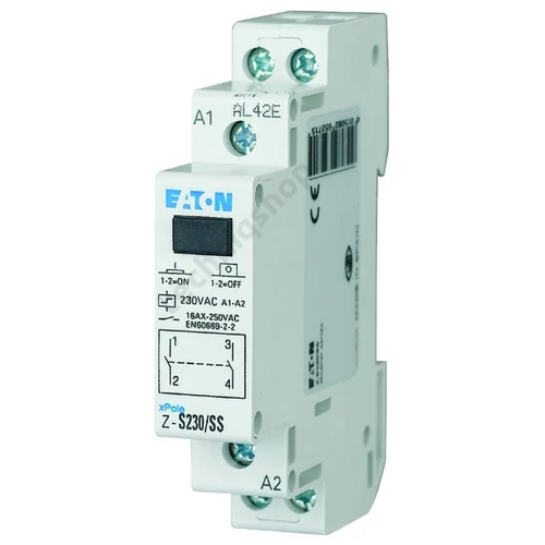 Impulzuskapcsoló sorolható 16A 230V/ AC-műk. 2-z 1M Z-S230/SS EATON