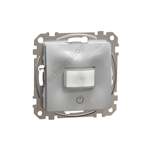 SednaÚj mozgásérzékelő nyomóval 160° 10A alumínium 2200W 230V IP20 süllyesztett Schneider