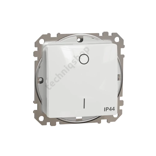 SednaÚj 102 2P kapcsoló betét adapterrel fehér süllyesztett csavaros IP44 Schneider