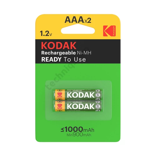 Mikro akkumulátor 1000mAh nikkel-fém-hidrid LR 03 Micro(AAA/R03) AAA R2U KODAK