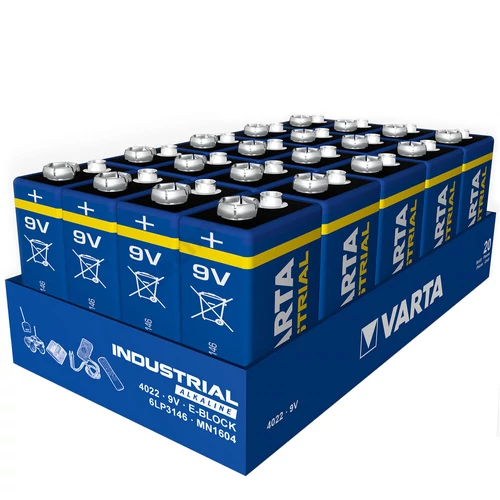 9V elem Varta Industrial Ipari alkáli BULK20