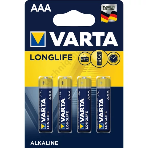 Mikro elem AAA MN2400 1,5V Varta Longlife alkáli B4