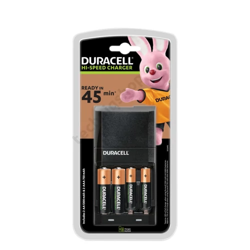 Akkumulátortöltő AA (ceruza), AAA (mikro) +2db 1300mAh AA + 2db 750mAh AAA akku 45min CEF14 DURA