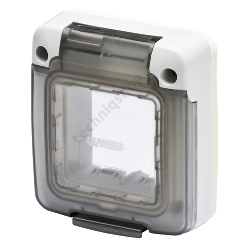 COMBI SYSTEM vízmentes csapfedél szürke IK09 fedéllel IP65 2 modulos (HT dugaljhoz is) GW27403