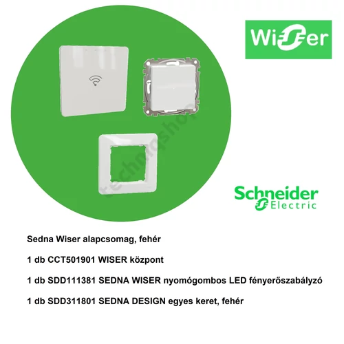 SednaWiser SednaWiser alapcsomag fehér (CCT501901 +SDD111381 +SDD311801) süllyesztett Schneider