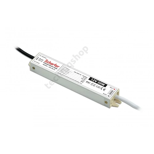 LED trafó állandó áramú 30W 12V 2,5mA fém tokozás-ház IP67 Scharfer