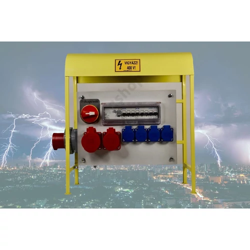 Felvonulási szekrény állványon 4x3P16A/230V 1x5P16A/400V 1x5P32A/400V 63A IP66 IFSZ Buváll-Profi