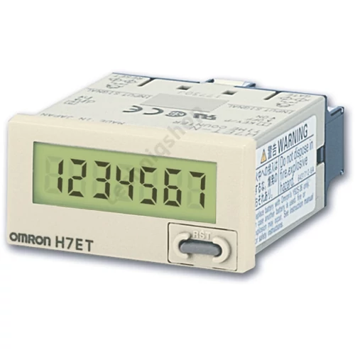 Üzemóraszámláló előlapba kontaktusbemenet digitális kvarc 7digit 999999.9h IP66 H7ET-N OMI OMRON