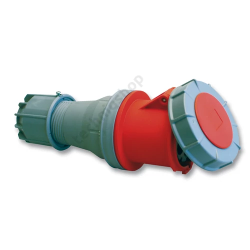 Ipari dugalj lengő 3P+N+E 125A 5P 400V(50+60Hz) piros egyenes IP67 műanyag PowerTwist PCE
