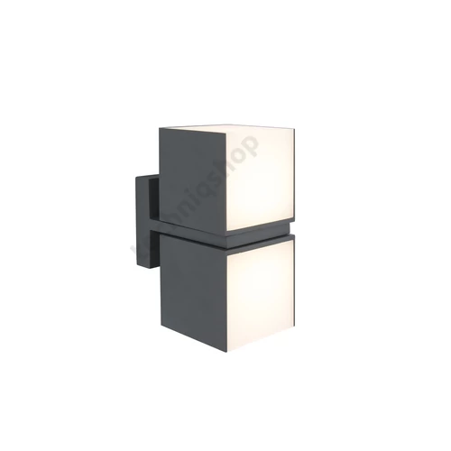 LED kültéri fali lámpatest falonkívüli 2x 24,4W 220-240V AC 1000lm 3000K IP54 CUBA LUTEC