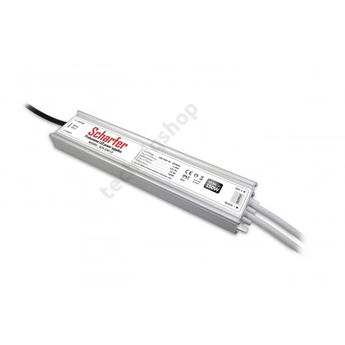 LED trafó 150W 24V fém tokozás-ház IP67 Scharfer