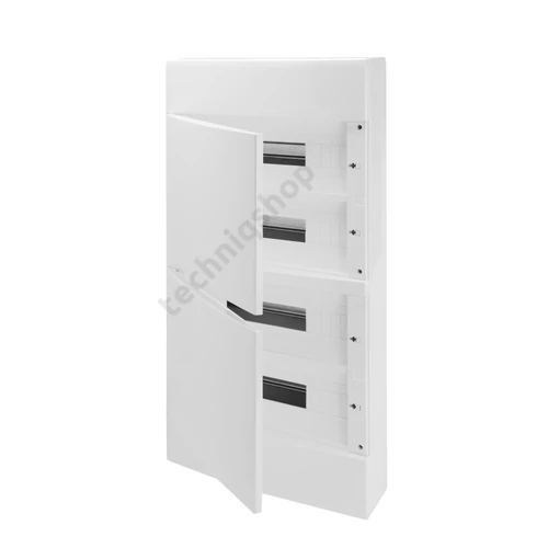 Kiselo. 40CD IP40 FK teli fehér ajtó 72M (4x18) PE/N 2 db (GW40418B) sínnel GW40073BD