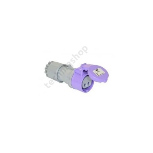 Ipari dugalj lengő 2P 16A 2P 20-25V(50+60Hz) ibolya egyenes IP44 műanyag csavaros Twist PCE