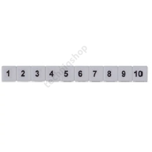 Sorkapocsjelölő csík (11-20) vízszintes fehér 5mm modultáv. SB 5/10 FW 11-20 WH CONTA-CLIP