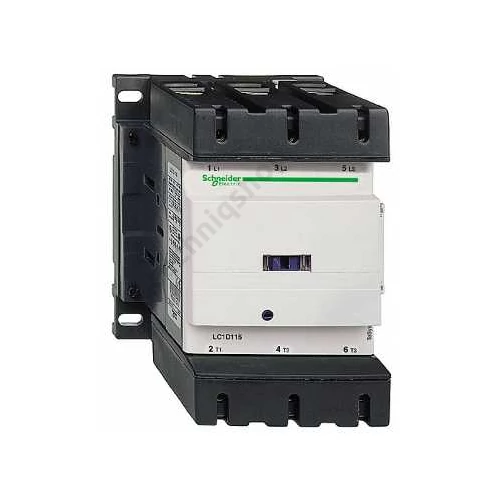 Kontaktor (mágneskapcsoló) 55kW/400VAC-3 3-Z 230VAC 1-z 1-ny csavaros TeSys LC1-D Schneider