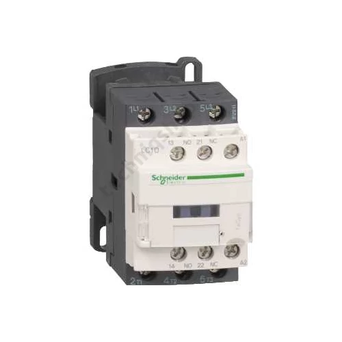 Kontaktor (mágneskapcsoló) 4kW/400VAC-3 3-Z 24VDC 1-z 1-ny csavaros 25A/AC-1/400V TeSys LC1-D Schnei