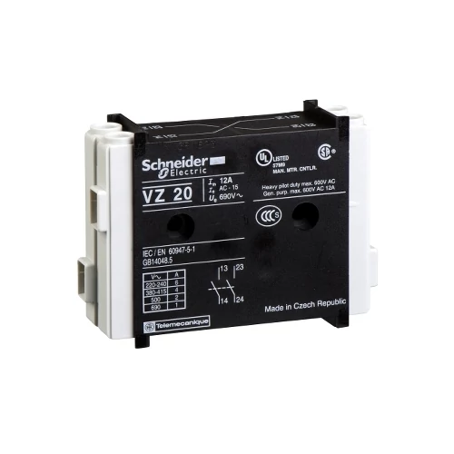 Segédérintkező blokk V7-hez oldalra beépíthető 1-z 1-ny 6A/AC15/230V TeSys Vario VZ Schneider