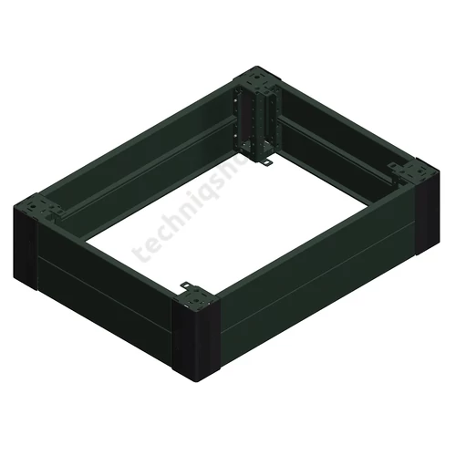 Lábazat első+hátsó elemek acél szürke 100mm-ma 600mm-sz 600mm-mé Spacial Schneider