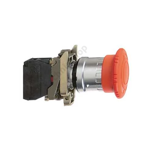 Vészgomba-nyomó komplett d22 1ny 1z süllyesztett 40mm-fej fordító nyugtázás Harmony XB4 Schneider