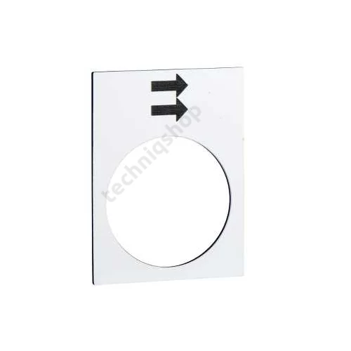 Felirati tábla darukapcsolóhoz "emelés gyors" fehér négyszögletes-forma 40mm-sz ZB2 Schneider
