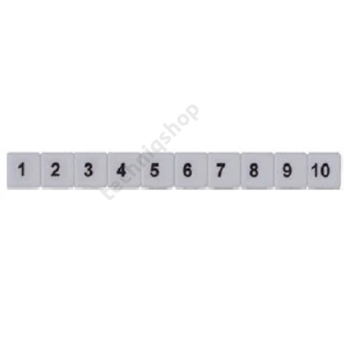 Sorkapocsjelölő csík (21-30) vízszintes fehér 6mm modultáv. SB 6/10 FW 21-30 WH CONTA-CLIP