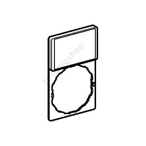 Felirati jelöletlen tábla tartóval d22 üres üres fehér téglalap 30mmx 50mm Harmony XB4 Schneider