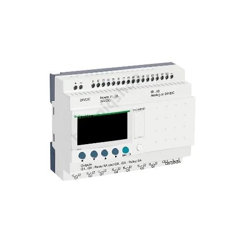 Vezérlőrelé 6AI 16DI 10DO /relé 24V/DC 8A kijelzővel Zelio Logic Schneider