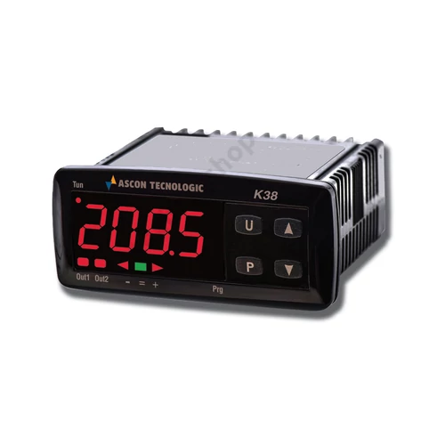 Hőfokszabályozó előlapba 1Tc-Pt100-mV/2RO 78x35mm LCD AC/DC 2zóna 8A 100-240V 50-60Hz IP65 ASCON