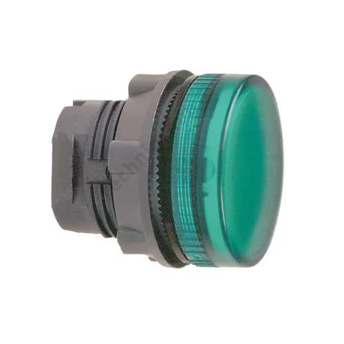 Jelzőlámpa fej d22 LED-hez kerek zöld magas 1-lámpa fekete IP66 Harmony XB5 Schneider