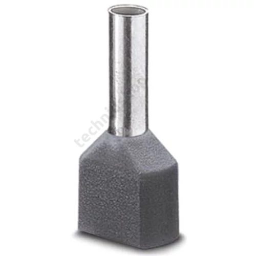 Érvéghüvely szigetelt iker 2x 0.75mm2 8mm szürke TRACON
