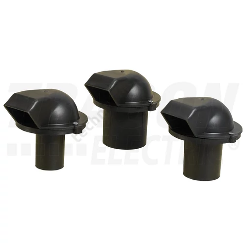 Tetőtartó bevezető d34mm/1,5" fekete műanyag 230/400VAC TRACON