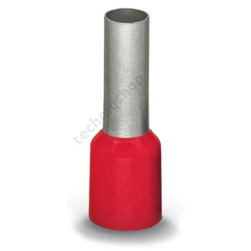 Érvéghüvely DIN-VDE szigetelt normál 1.5mm2 10mm piros TRACON