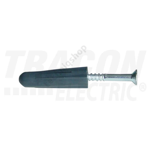 Dübel négyszögletes csavarral 2,6x30mm 6x23mm műanyag 2,6mm csavarátmérőhöz TRACON