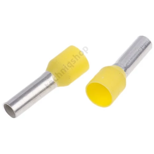 Érvéghüvely DIN-VDE szigetelt normál 1mm2 8mm sárga TRACON