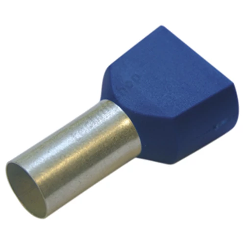 Érvéghüvely szigetelt iker 2x 2.5mm2 19mm kék H2,5/19D ZH BL SV Weidmüller