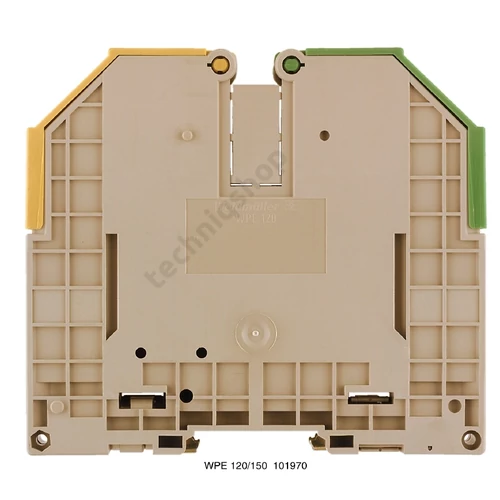 Földelő sorkapocs 1-szintes 35-150mm2 zöld/sárga TS35 csavaros WPE 120/150 Weidmüller
