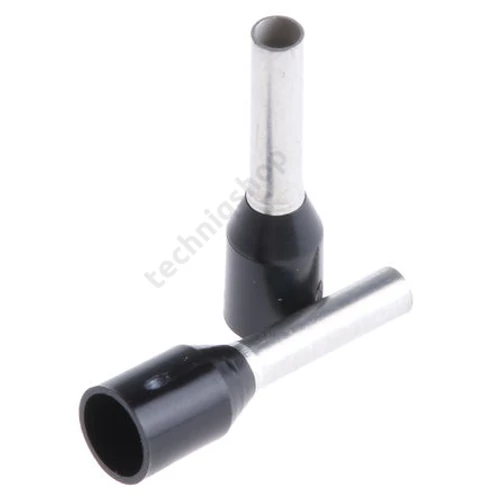 Érvéghüvely szigetelt normál 6mm2 20mm fekete H6,0/20 SW Weidmüller