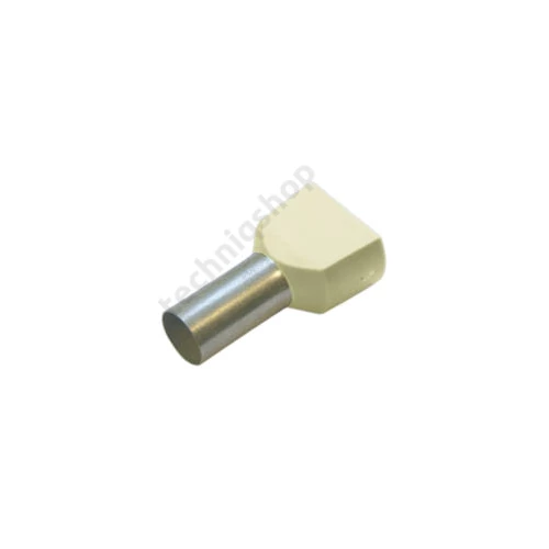 Érvéghüvely szigetelt iker 2x 10mm2 24mm elefántcsont H10,0/24 ZH EB SV Weidmüller