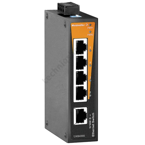 Ipari Fast Ethernet switch 5port RJ45 IP30 IE-SW-BL05-5TX Weidmüller