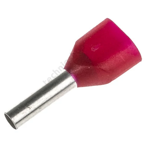 Érvéghüvely szigetelt iker 2x 1.5mm2 20mm piros H1,5/20 ZH R SV Weidmüller