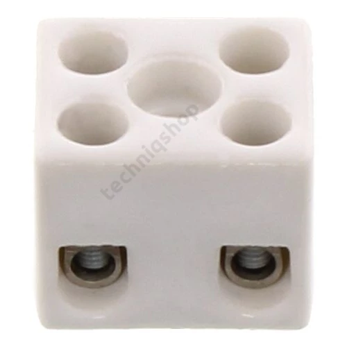 Sorkapocssáv 2P 24A 450V kerámia 1,5-2,5mm2/sokerű 1,5-4mm2/tömör fehér KKB 2,5/2 WH CONTA-CLIP