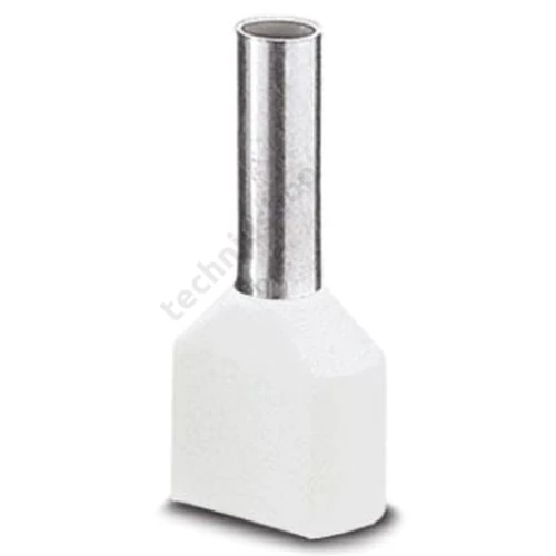 Érvéghüvely szigetelt iker 2x 0.75mm2 14mm fehér H0,75/14 ZH W SV Weidmüller