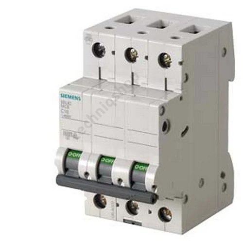 Kismegszakító 3P 50A C-jelleg 400V AC 6kA/60898 6kA/60947 SENTRON SIEMENS