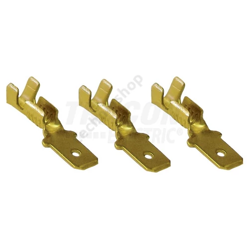 Csúszósaru 20,3mm dugó szigeteletlen 17.5A lapos 6,3x0,8 mm réz 0,75-1,5mm2 TRACON