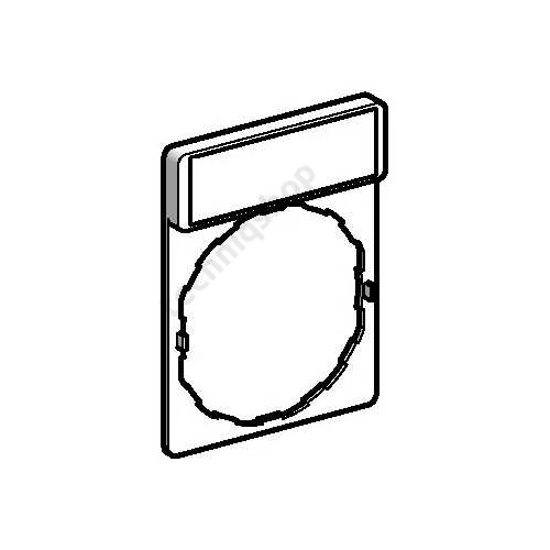 Felirati jelöletlen tábla tartóval d22 üres üres téglalap 30mmx 40mm Harmony XB4 Schneider