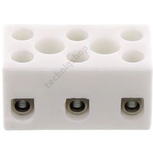 Sorkapocssáv 3P 24A 450V kerámia 1,5-2,5mm2/sokerű 1,5-4mm2/tömör fehér KKB 2,5/3 WH CONTA-CLIP