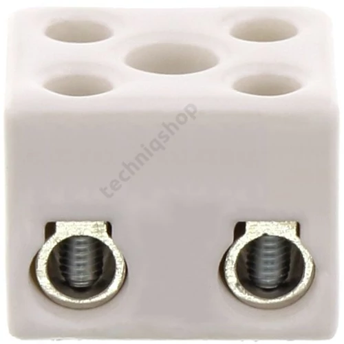 Sorkapocssáv 2P 57A 450V kerámia 2,5-10mm2/sokerű 2,5-16mm2/tömör fehér KKB 10/2 WH CONTA-CLIP