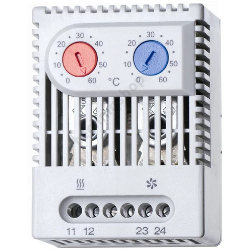 Termosztát sorolható hűtés-fűtés 0-60°C 5A 230V záró és nyitó érintkező 7T.92.0.000.2503 FINDER