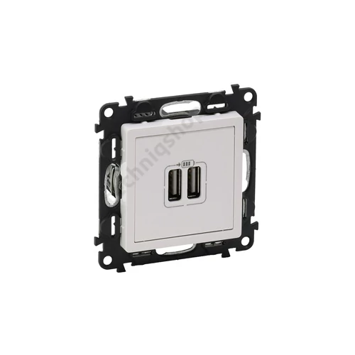 ValenaLife USB töltőaljzat A+A 2/ki 2400mA-max. 5V süllyesztett fehér LEGRAND