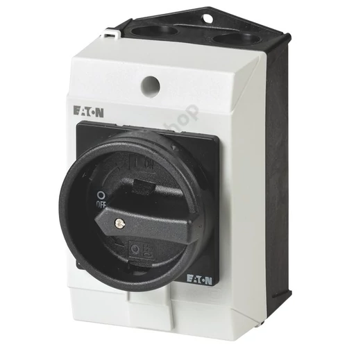 Szakaszoló főkapcsoló 20A 3P 5.5kW/400VAC-3 ráépíthető tokozott fekete T0-2-15679/I1/SVB-SW EATON